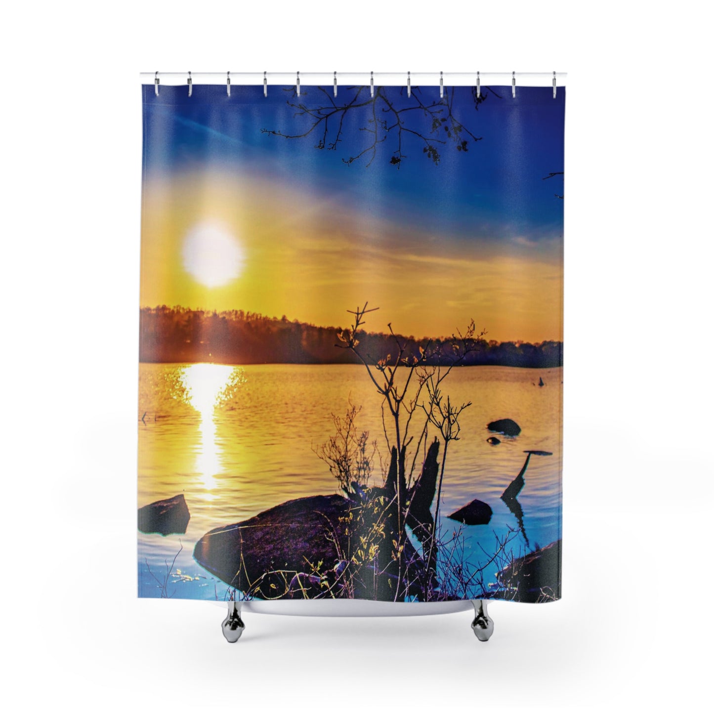 Shower Curtain Printed With Exclusive, High-Res, Full Color Beautiful Image.