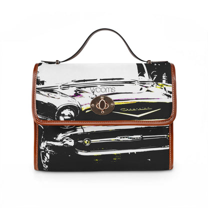 1950s Red Vintage Car Waterproof Canvas Bag