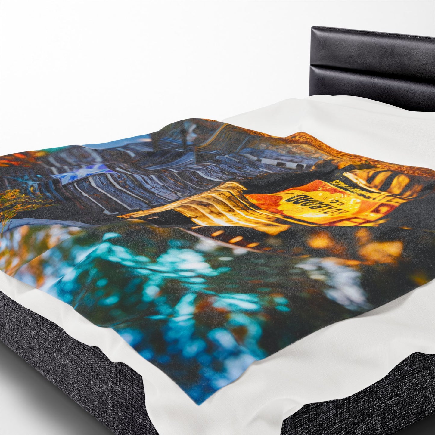 Velveteen Plush Blanket with beautiful car image.