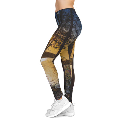 Vibrant Forest Leggings–Sunset Edition