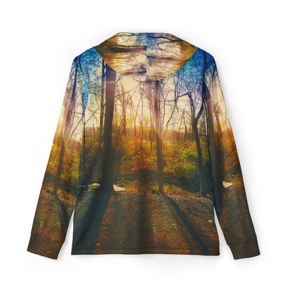 Golden Hour Woods Warmup Hoodie – Lakeside Sunset Edition