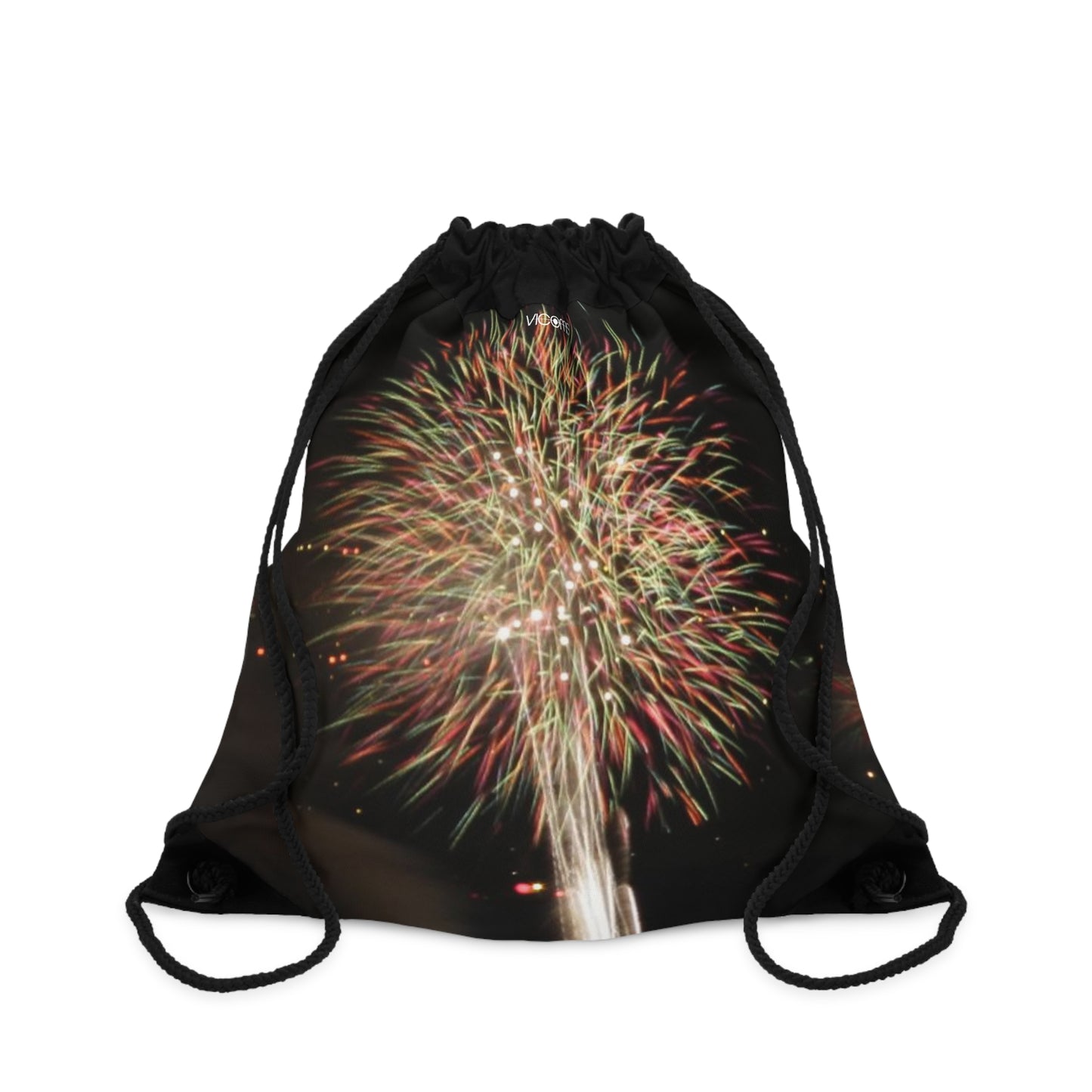 Drawstring Bag with Beautifull Exclusive High-Res, Full Color Firework Image.