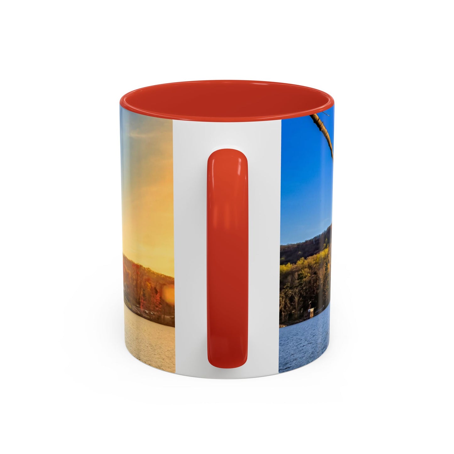 Two Tones, 11oz Accent, Ceramic Coffe Mug with Elegant High-Res, Full Color Natural Landscape Image.