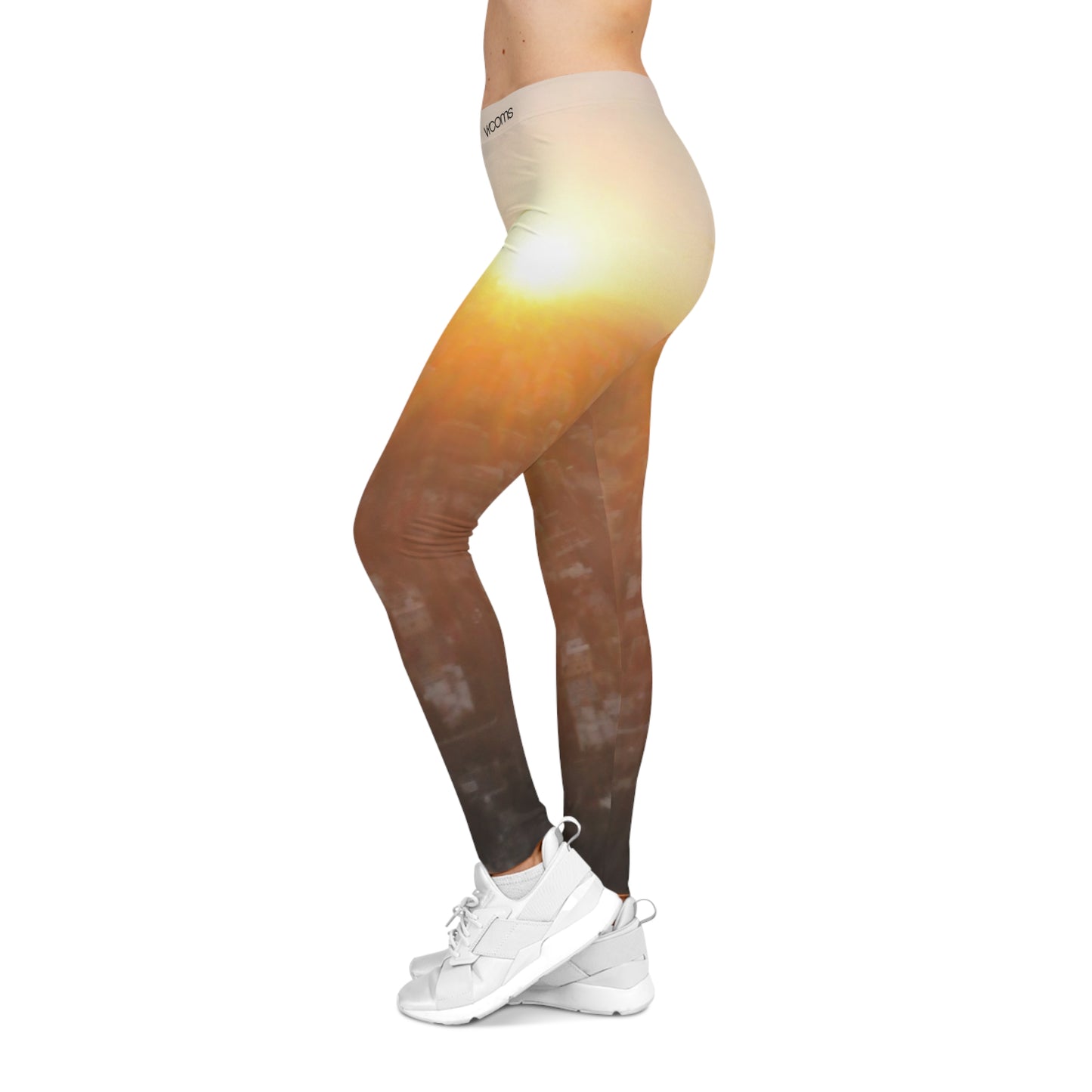 Sunrise Cityscape Leggings — Women's Casual Yoga & Everyday Pants