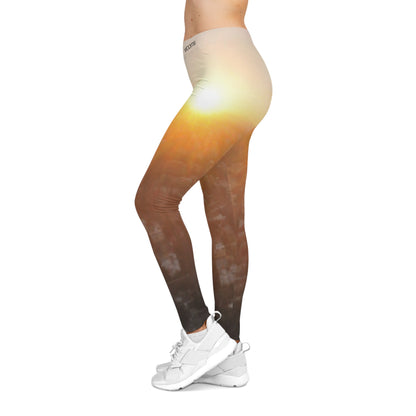 Sunrise Cityscape Leggings — Women's Casual Yoga & Everyday Pants