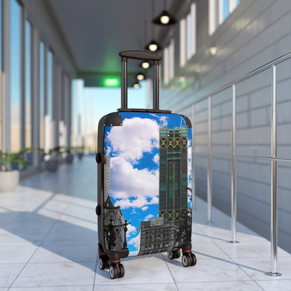City Skyline Suitcase — Vibrant Urban Photo Luggage