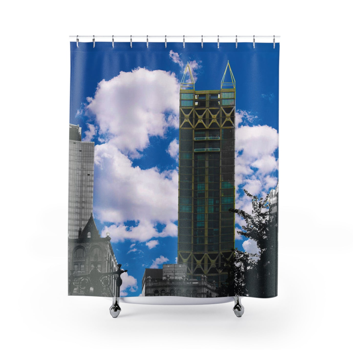 Shower Curtain Printed With Exclusive, High-Res, Full Color Beautiful Image.