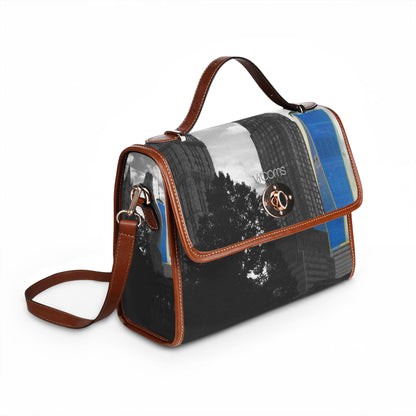 Lower Manhattan NYC Skyline Waterproof Canvas Bag — One World Trade Center Design
