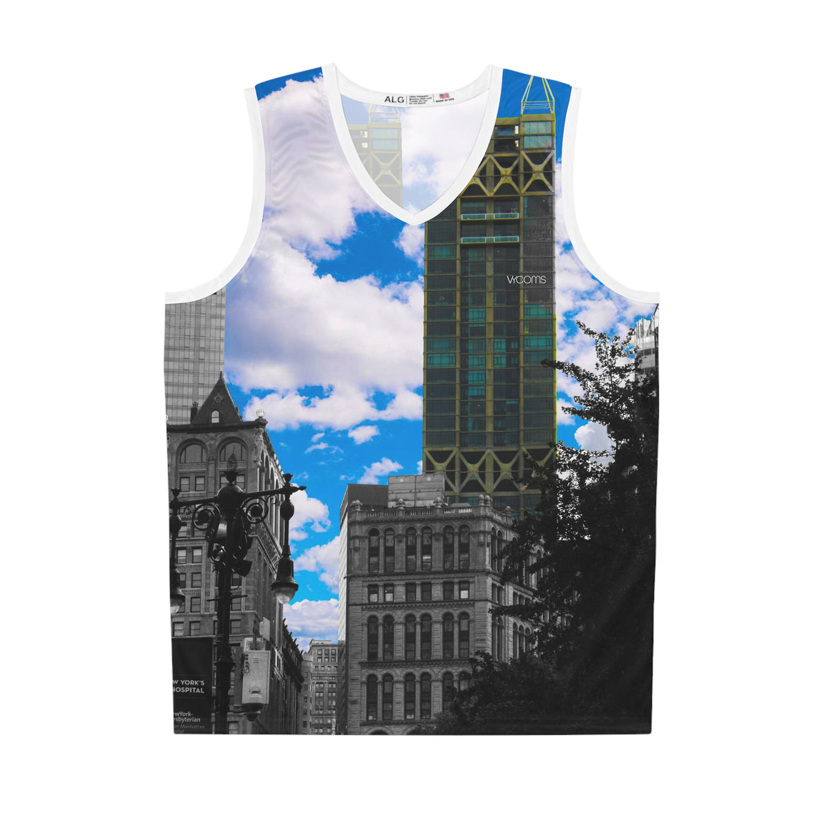 Jersey del perfil urbano del Bajo Manhattan