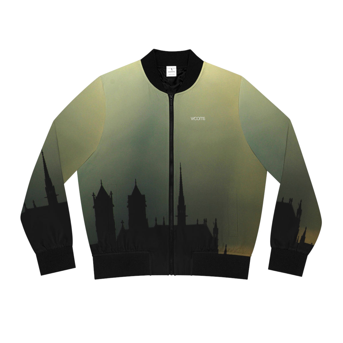 Newark Cathedral Women's Bomber Jacket - Newark Ethereal Silhouette