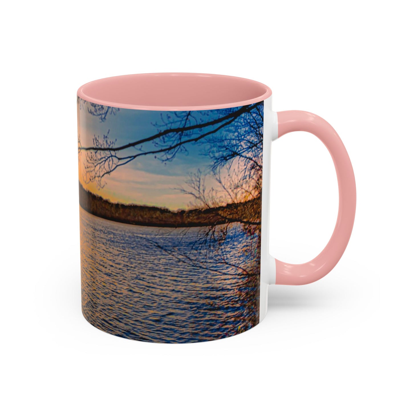 Beautifull 11oz Two Tones, Ceramic Coffe Mug Printed With An original, High-Res, Full Color Image of an Elegant Natural Landscape.