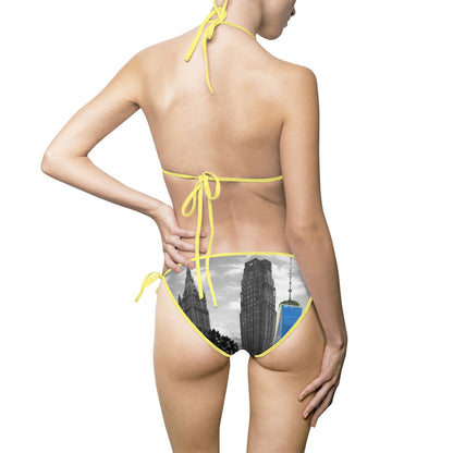 New York Cyty Triangle Bikini — Women’s Tie-Side Swimsuit