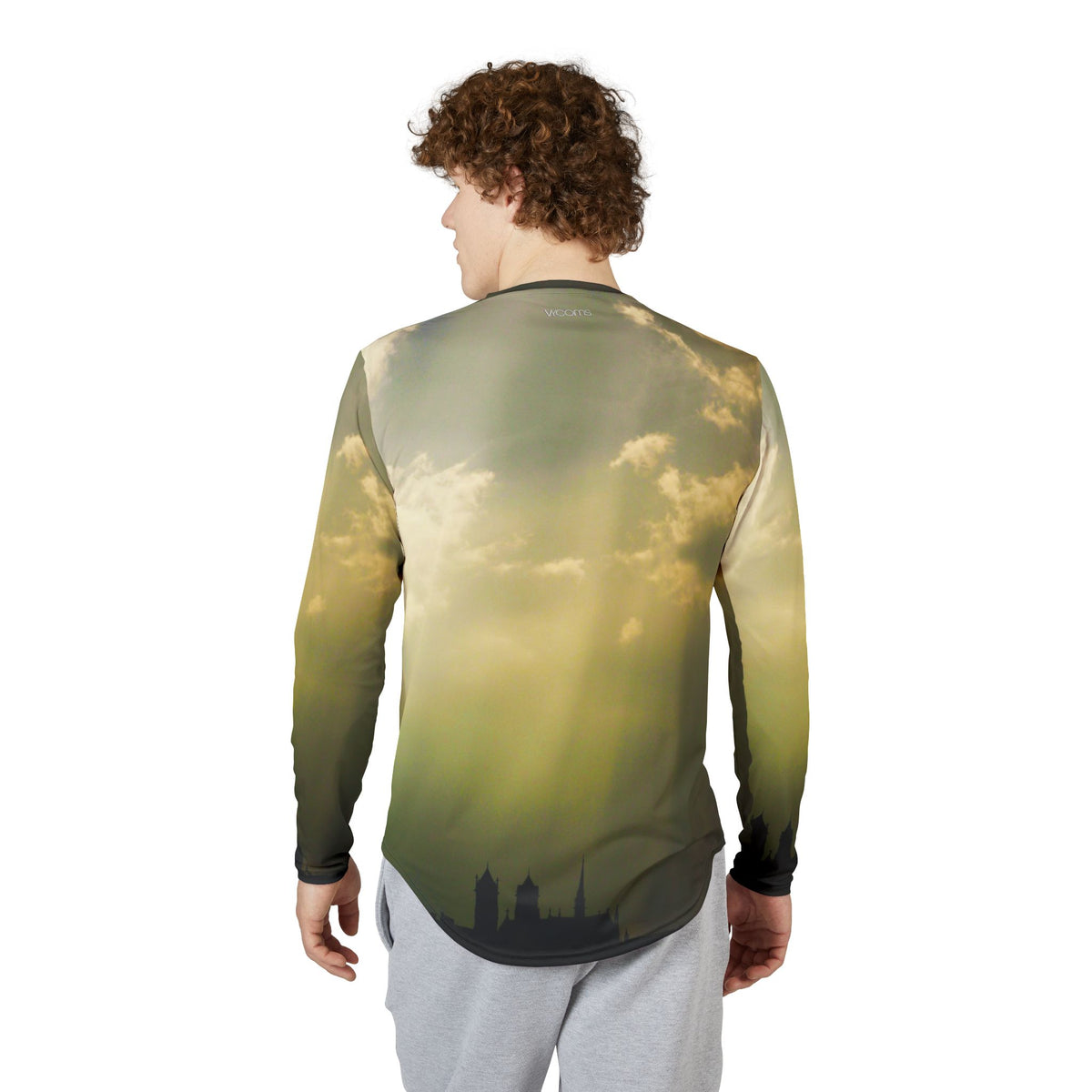 Men’s UV Protection Long Sleeve Shirt – Newark Cathedral Cloudy Day Skyline