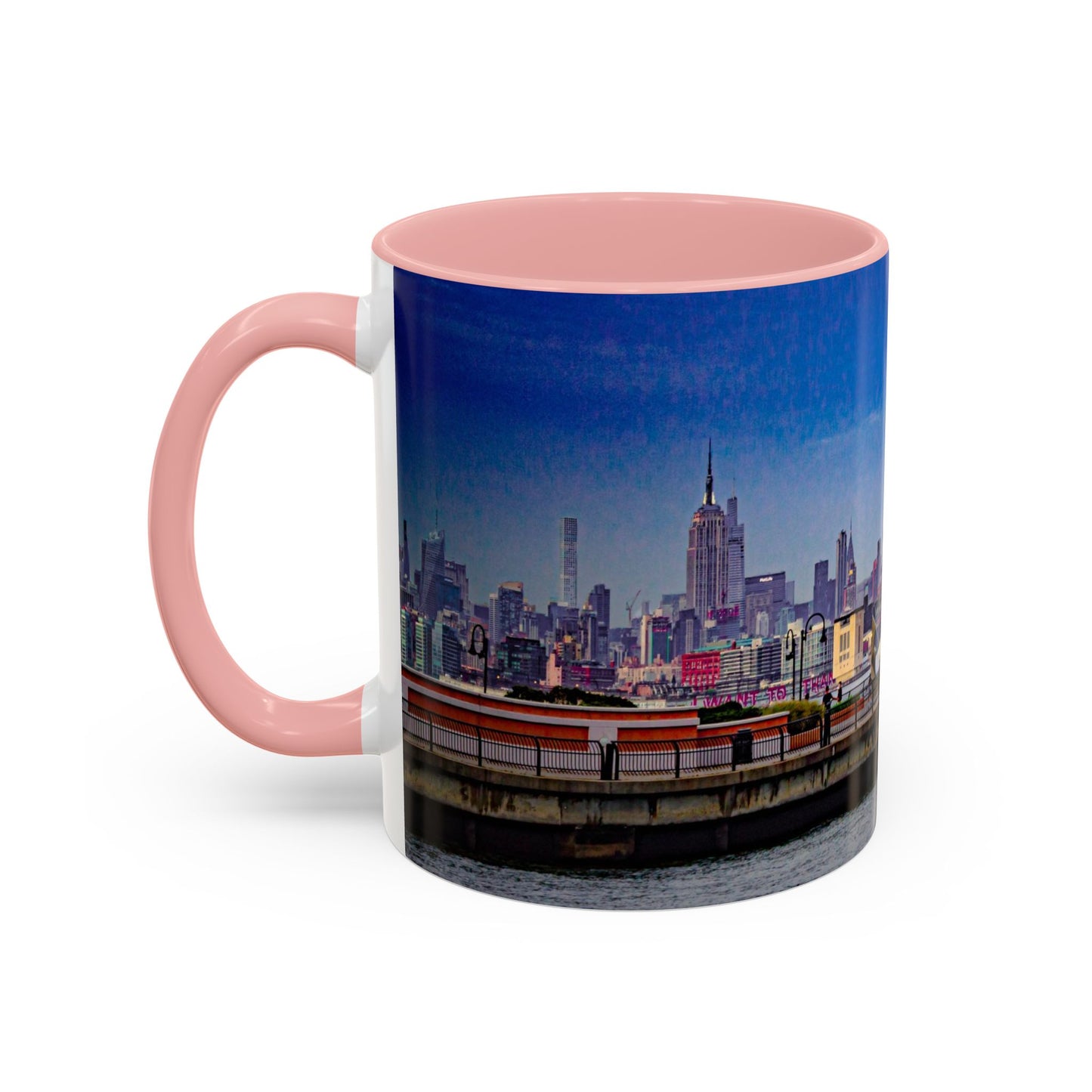 Two Tone 11oz Ceramic, Coffe Mug, Printed with a High-Res Elegant New New York City View Image