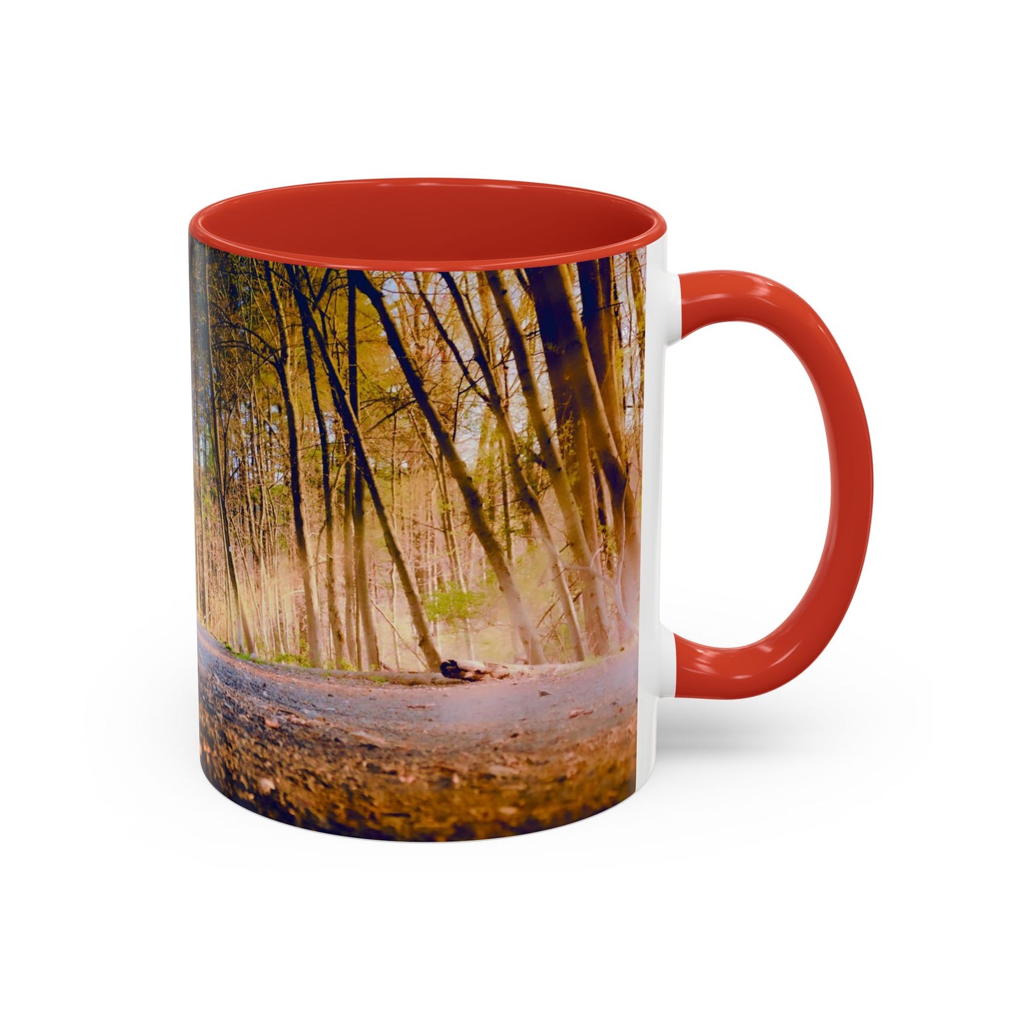 Two Tones, 11oz Accent, Ceramic Coffe Mug with Elegant High-Res, Full Color Natural Landscape Image.