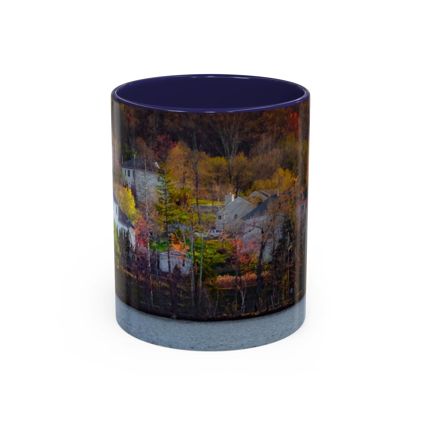 Two Tones, 11oz Ceramic Coffe Mug with Elegant High-Res, Full Color Natural Landscape Image.