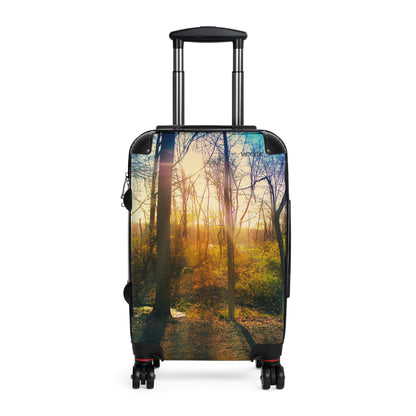 Sunlit Forest Carry-On Suitcase – Scenic Autumn Woods Travel Luggage