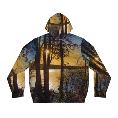 Sunset Lake Trees Full‑Zip Hoodie