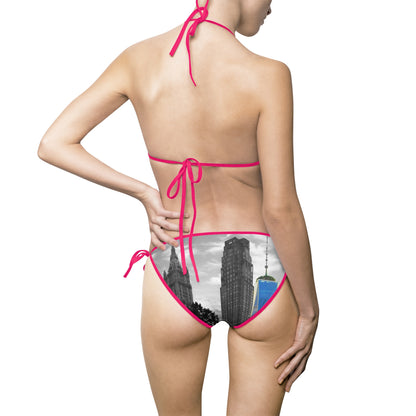 New York Cyty Triangle Bikini — Women’s Tie-Side Swimsuit
