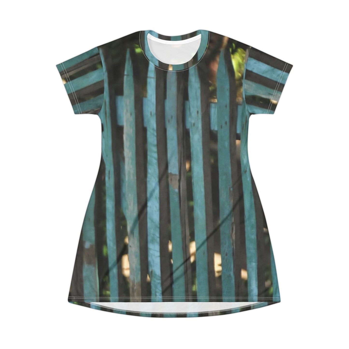 Blue Rustic Fence Dress — Vintage Garden Vibe