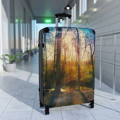 Sunlit Forest Carry-On Suitcase – Scenic Autumn Woods Travel Luggage