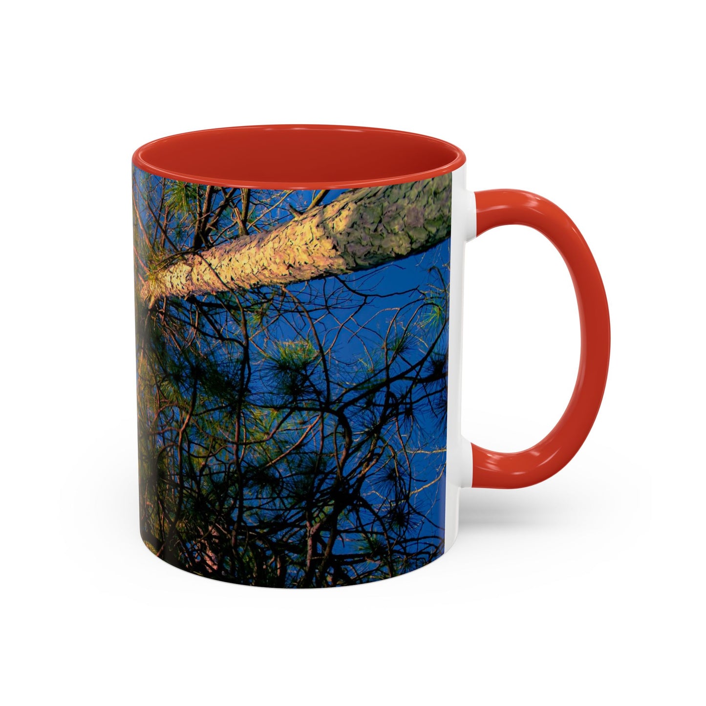 Beautifull 11oz Two Tones, Ceramic Coffe Mug Printed With An original, High-Res, Full Color Image of an Elegant Natural Landscape.