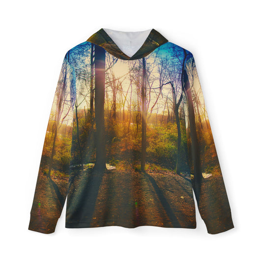 Golden Hour Woods Warmup Hoodie – Lakeside Sunset Edition