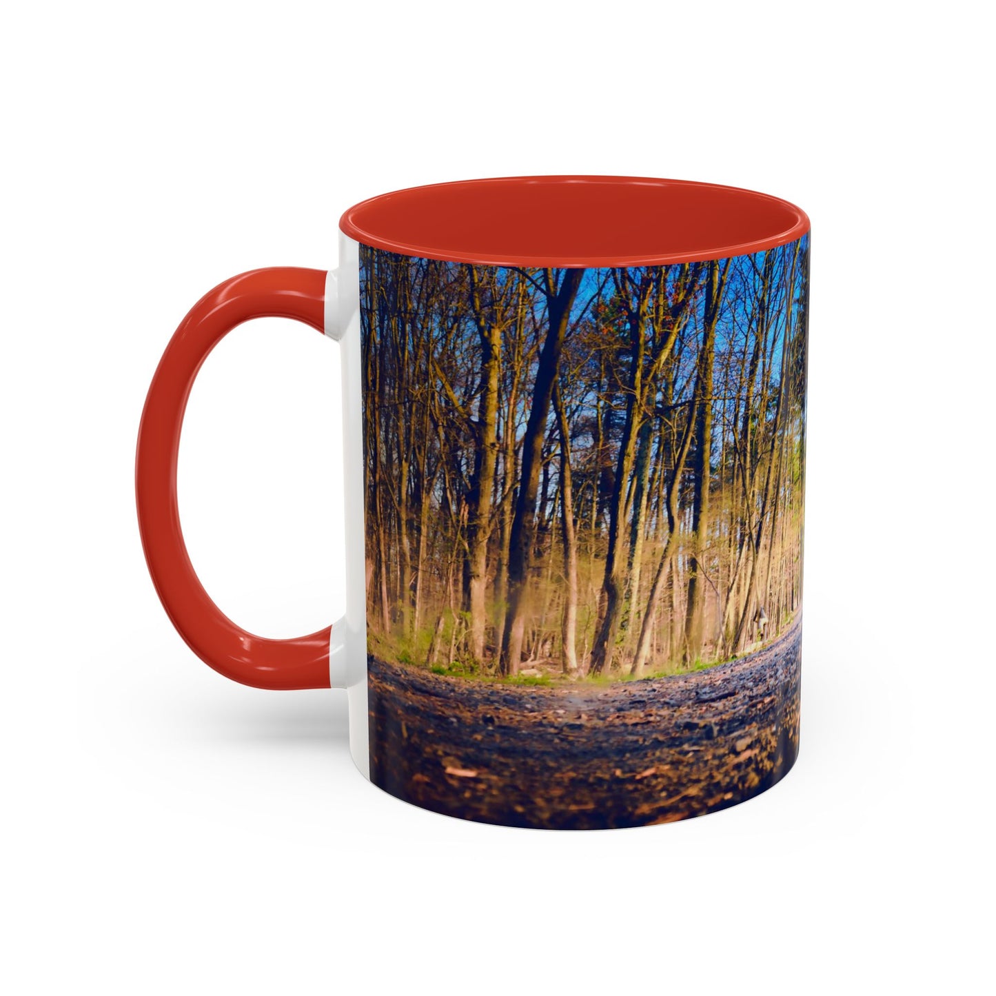 Two Tones, 11oz Accent, Ceramic Coffe Mug with Elegant High-Res, Full Color Natural Landscape Image.