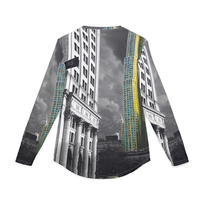 Architectural Cityscape Long Sleeve Shirt —New York Down Town