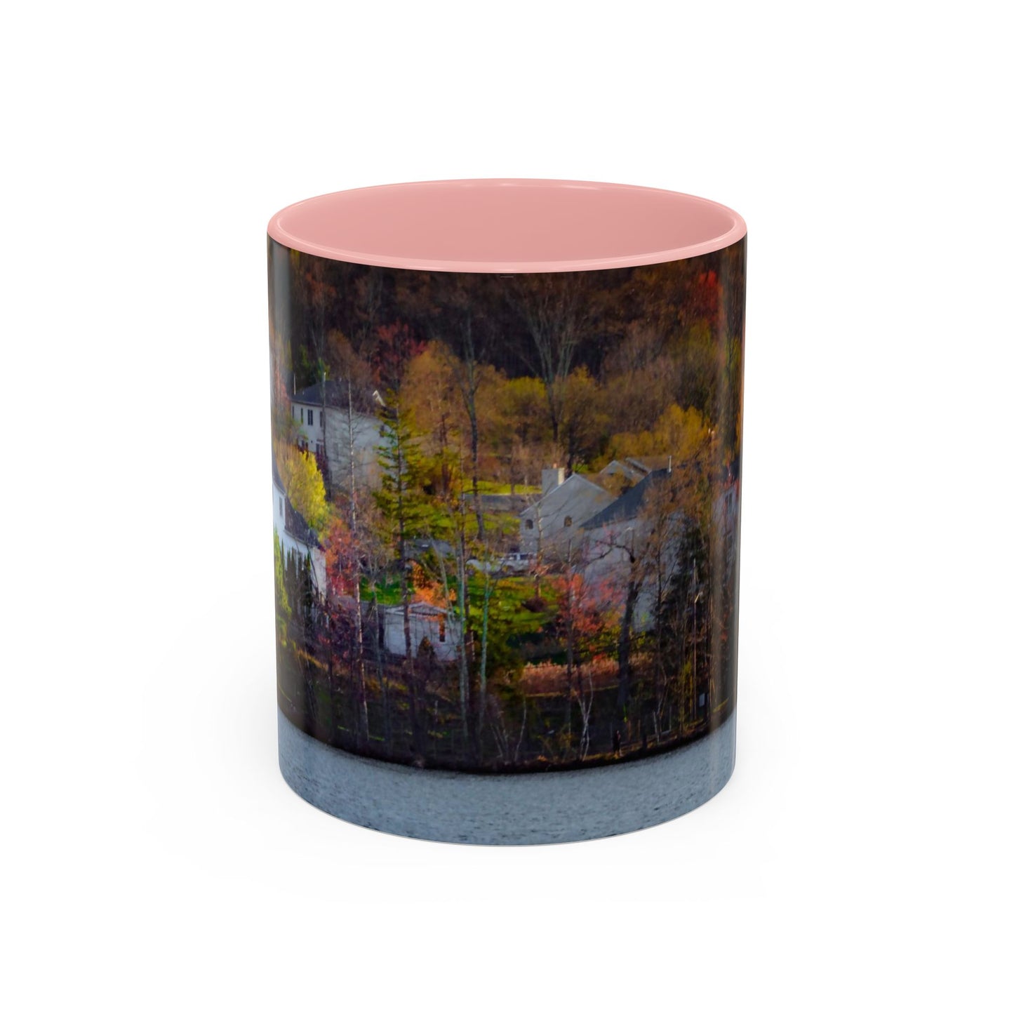 Two Tones, 11oz Ceramic Coffe Mug with Elegant High-Res, Full Color Natural Landscape Image.