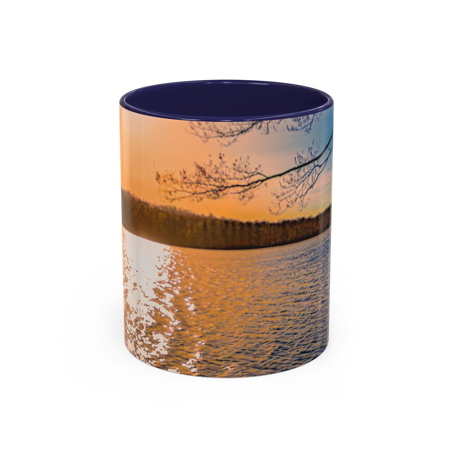 Beautifull 11oz Two Tones, Ceramic Coffe Mug Printed With An original, High-Res, Full Color Image of an Elegant Natural Landscape.