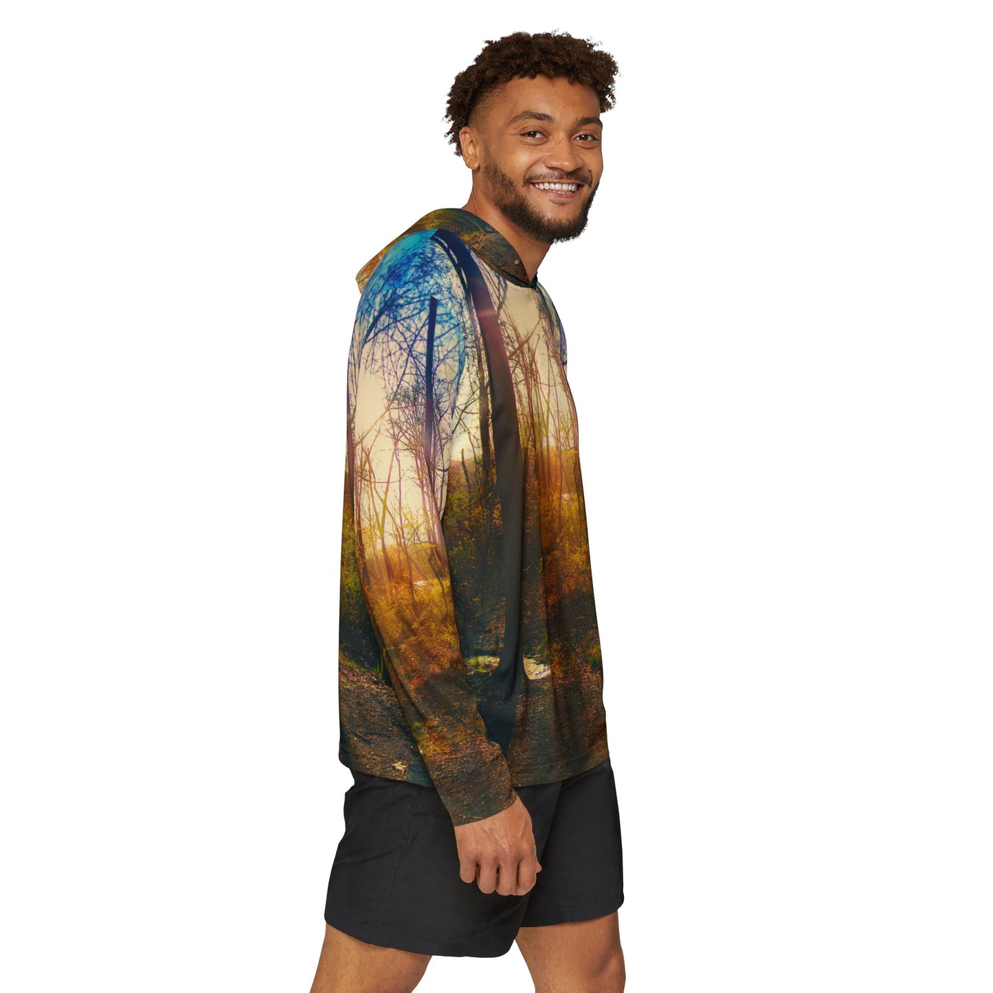 Golden Hour Lakeside Hoodie – Sunset Silhouette Edition
