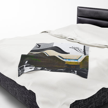 Velveteen Plush Blanket with beautiful car image.
