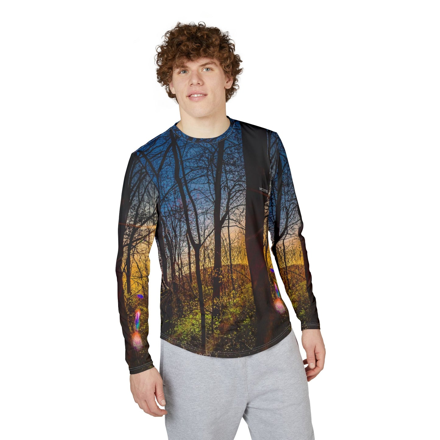 Sunset Forest Long Sleeve Shirt — Men's UV Protection Outdoor Top