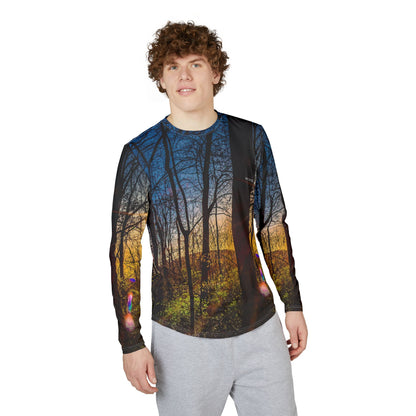 Sunset Forest Long Sleeve Shirt — Men's UV Protection Outdoor Top