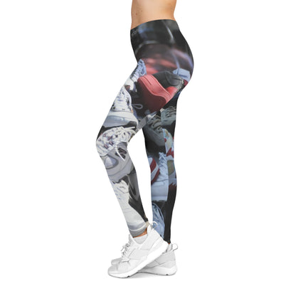 Sneaker Pile Leggings — Casual Streetwear Yoga Pants