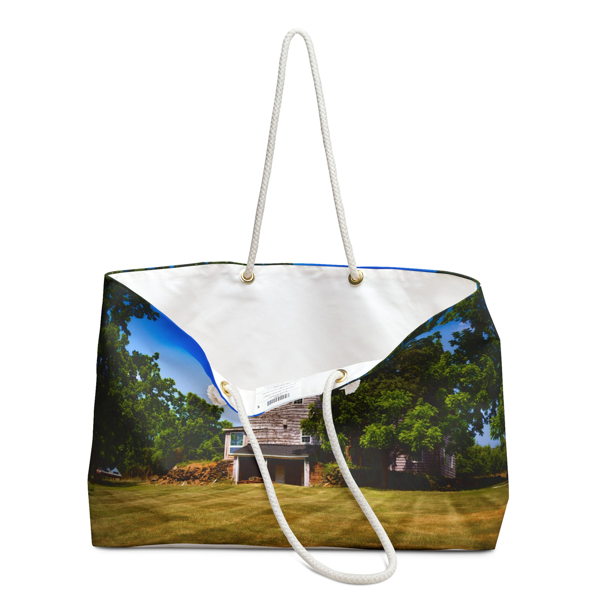 ¡Exquisito bolso de fin de semana de 24" x 13" con imagen panorámica a todo color impresa en exclusiva!