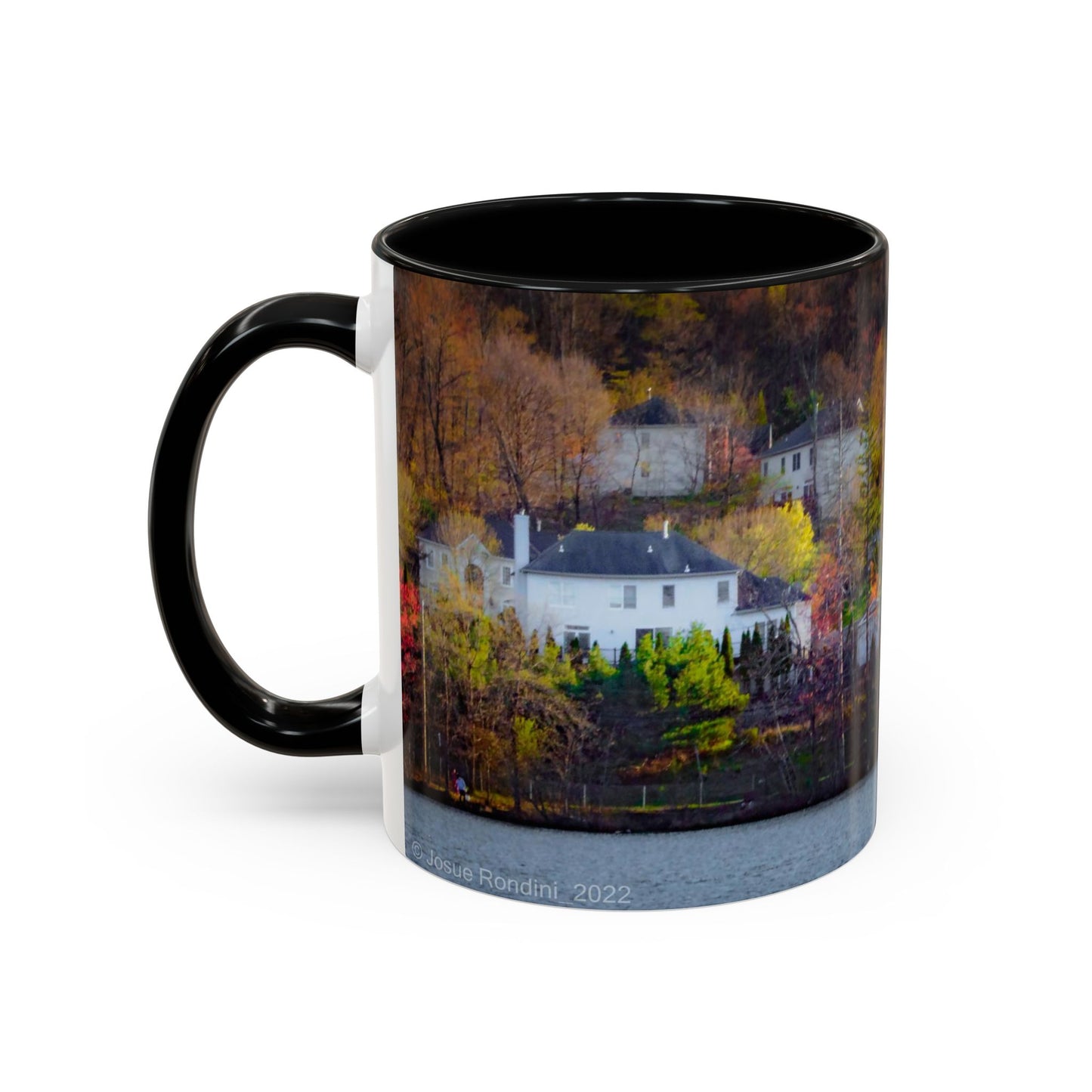 Two Tones, 11oz Ceramic Coffe Mug with Elegant High-Res, Full Color Natural Landscape Image.