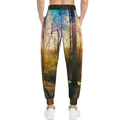 Golden Horizon Premium Joggers – Lakeside Sunset Edition