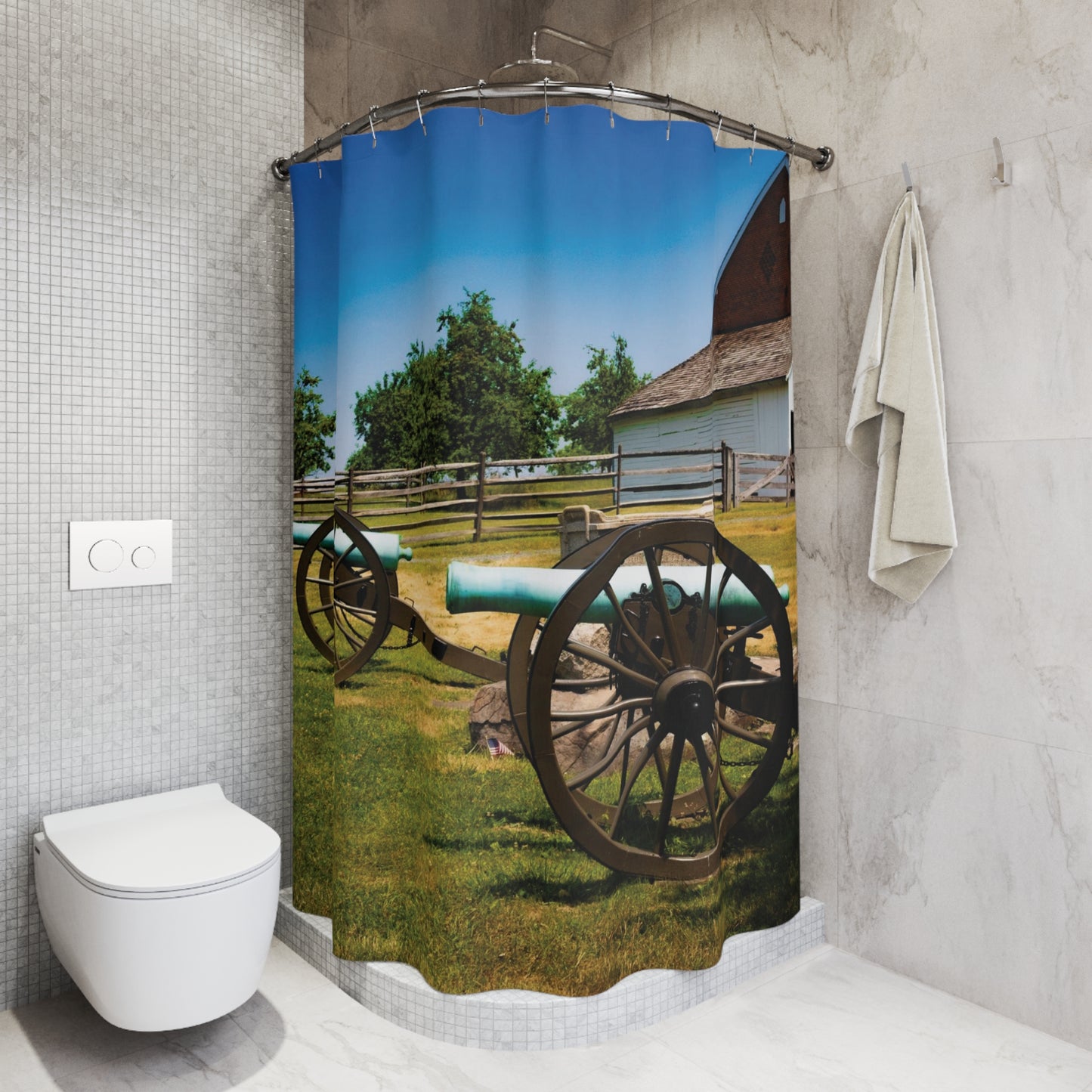 Shower Curtain Printed With Exclusive, High-Res, Full Color Beautiful Image.