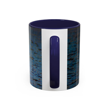 Two Tones, 11oz Ceramic Coffe Mug with Elegant High-Res, Full Color Natural Landscape Image.