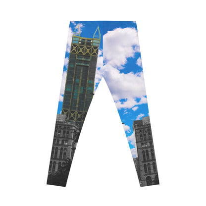 Leggings del horizonte de la ciudad de Nueva York — Arquitectura de cielo azul