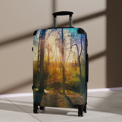 Sunlit Forest Carry-On Suitcase – Scenic Autumn Woods Travel Luggage