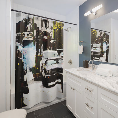 Shower Curtain Printed With Exclusivie, High-Res, Full Color Beautiful Landscape.