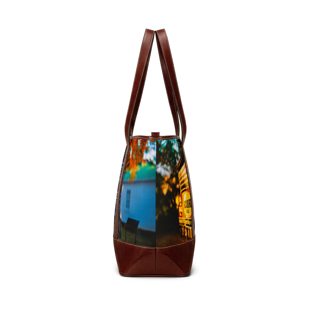 Rustic Cabin Handbag – Vintage Barn Scene Tote for Autumn & Country Living