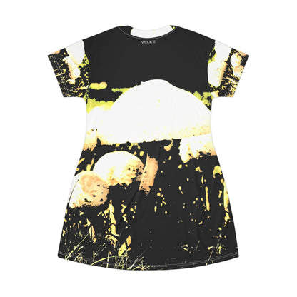 Fungal Mushroom Dress – Duo-Tone High-Contrast Editio