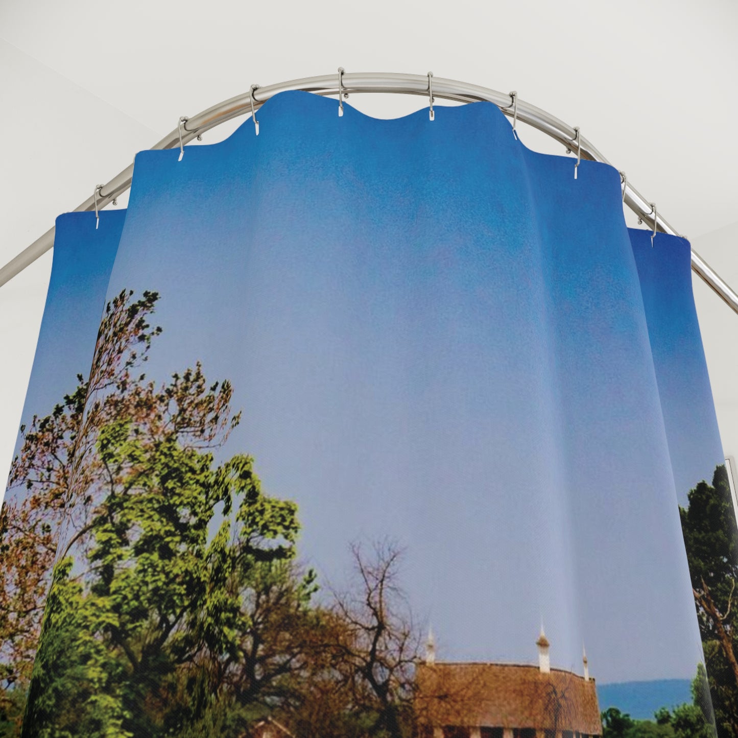 Shower Curtain Printed With Exclusive, High-Res, Full Color Beautiful Image.