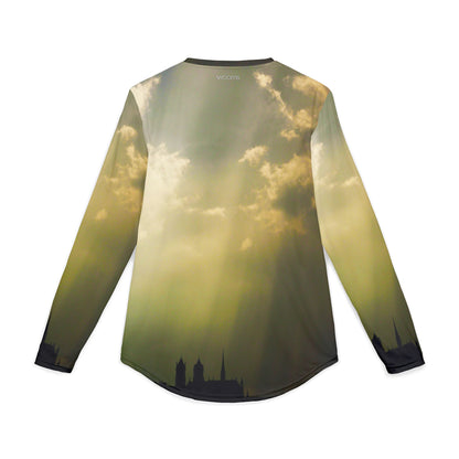 Men’s UV Protection Long Sleeve Shirt – Newark Cathedral Cloudy Day Skyline
