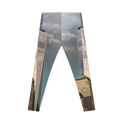 Leggings con estampado de paisaje urbano Skyline — Tiro alto Downtown