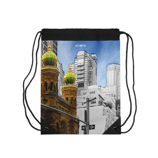 Drawstring Bag with Beautifull High-Res, Full Color Firework Image.